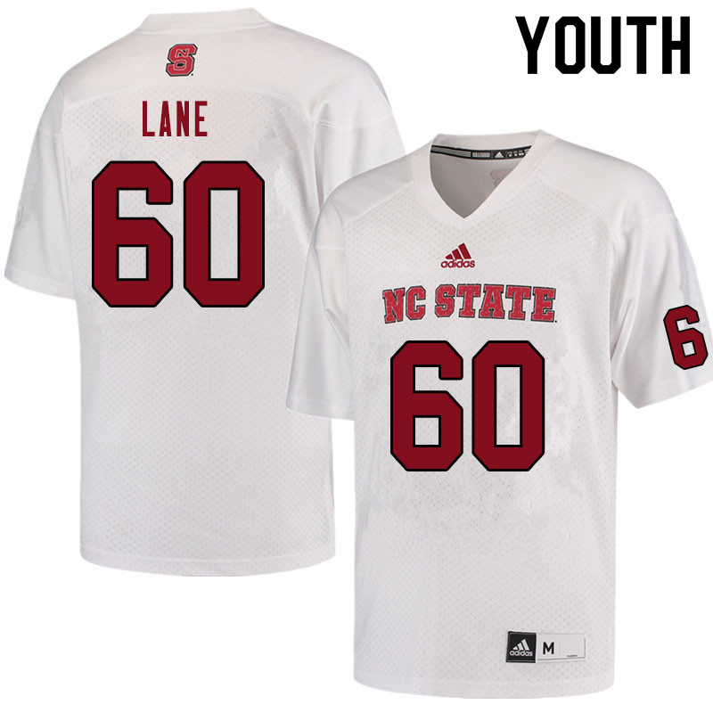 Youth #60 Ethan Lane NC State Wolfpack College Football Jerseys Sale-White